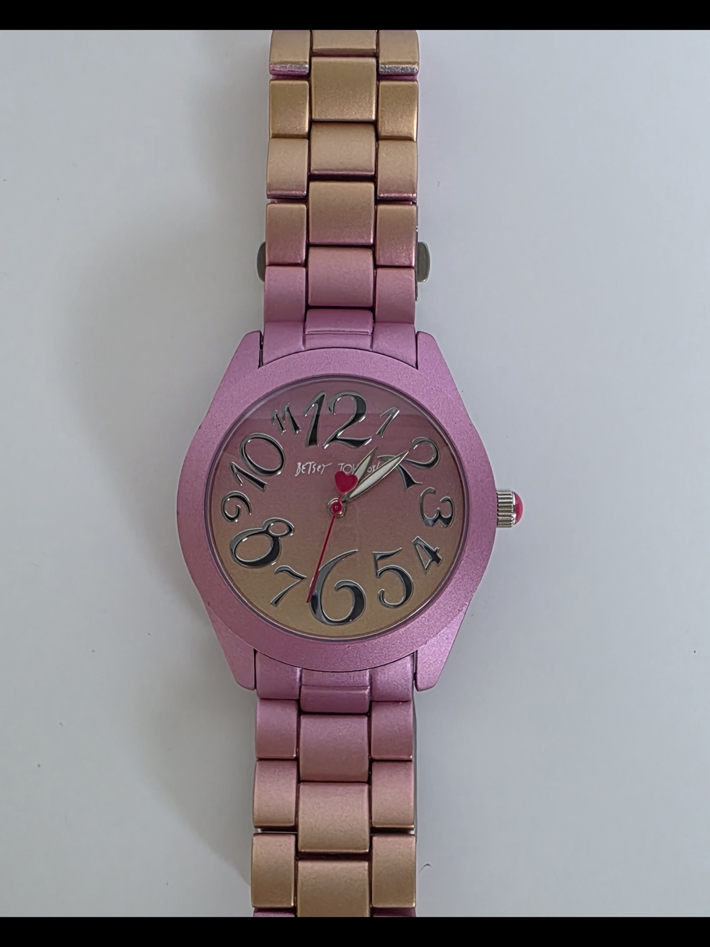 Betsey Johnson Pink to Gold Ombre Women's Bracelet Watch